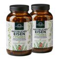 2er-Sparset: Natürliches Eisen aus Curryblatt Extrakt + Vitamin C aus Hagebutten Extrakt - 28 mg Eisen + 160 mg Vitamin C pro Tagesdosis (2 Kapseln) - 2 x 180 Kapseln - von Unimedica